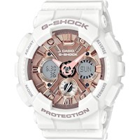 RELOJ CASIO G-SHOCK - RESISTENTE, BLANCO Y ORO ROSA, IDEAL PARA MUJER, MODELO G